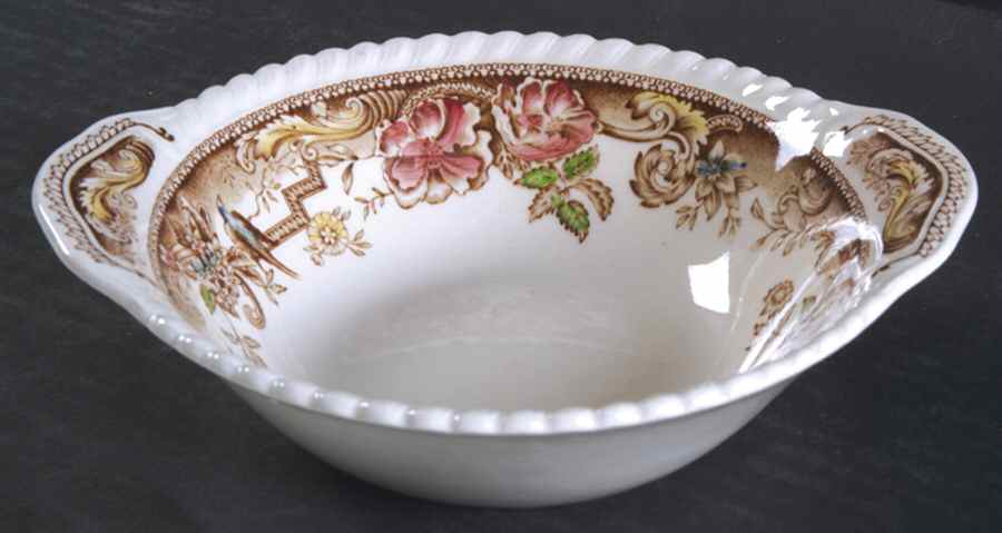 Devonshire Brown Multicolor Lugged Cereal Bowl by Johnson Brothers-1