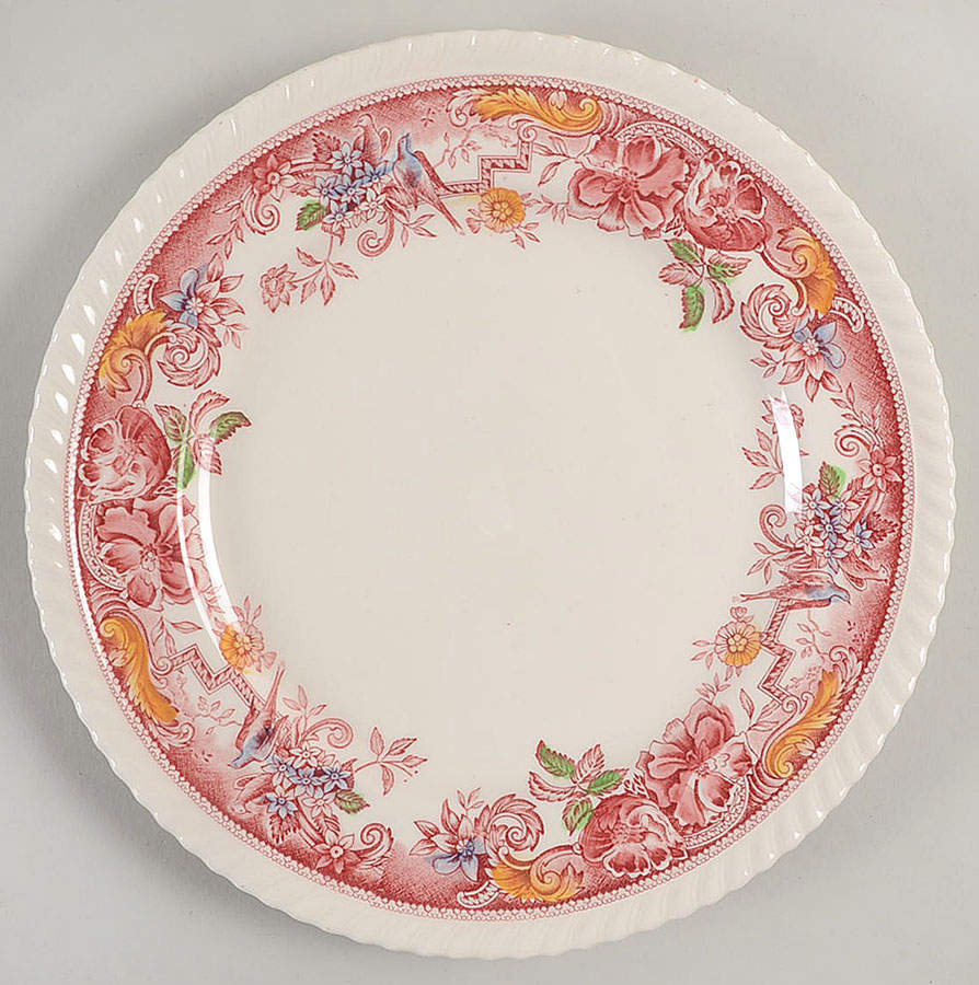 Devonshire Red Multicolor Luncheon Plate by Johnson Brothers-1