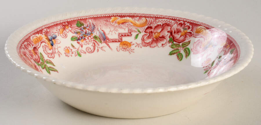 Devonshire Red Multicolor Coupe Soup Bowl by Johnson Brothers-1