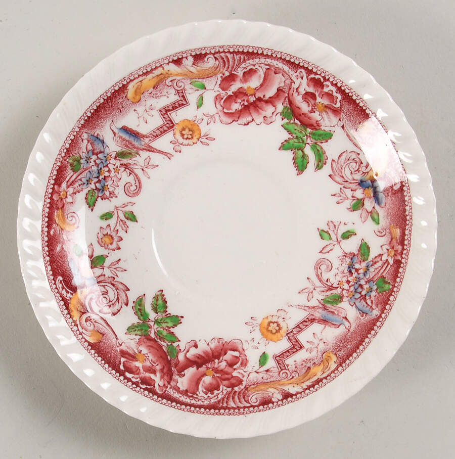 Devonshire Red Multicolor Saucer by Johnson Brothers-1