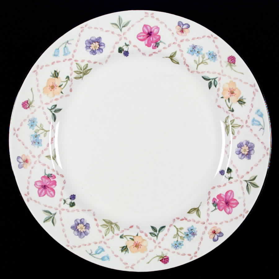 Diamond Flowers Dinner Plate by Johnson Brothers-1