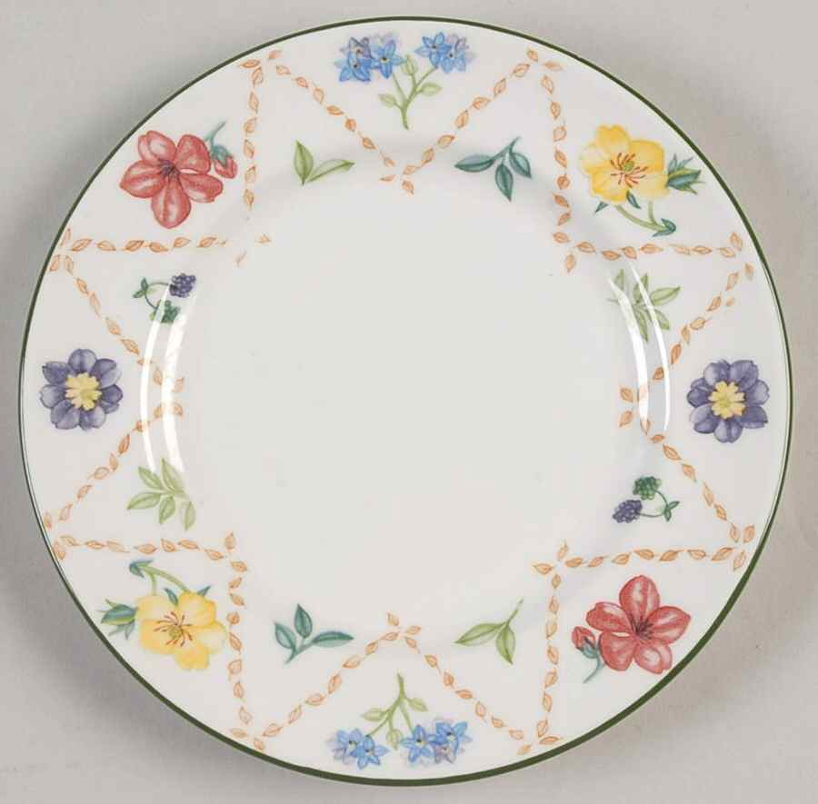 Diamond Flowers Bread & Butter Plate by Johnson Brothers-1