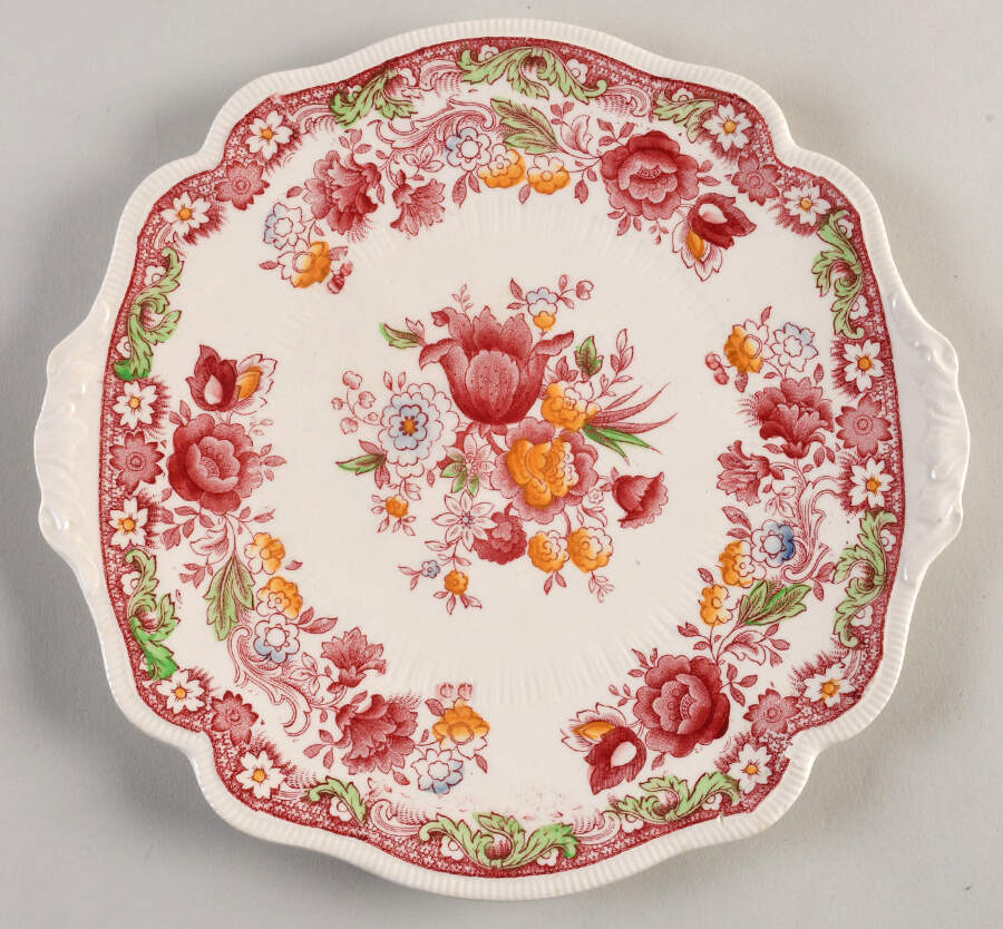 Dorchester Square Handled Cake Plate by Johnson Brothers-1