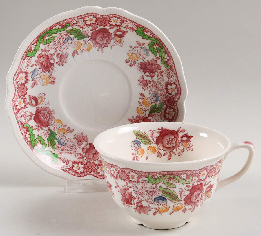 Dorchester Flat Cup & Saucer Set by Johnson Brothers-1