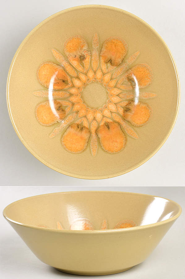 Dorado (Beige Orange) 8" Round Vegetable Bowl by Johnson Brothers-1