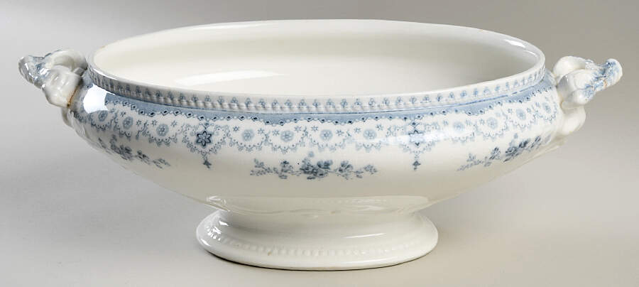 Dorothy (Blue Transfer, No Trim) Oval Vegetable No Lid by Johnson Brothers-1