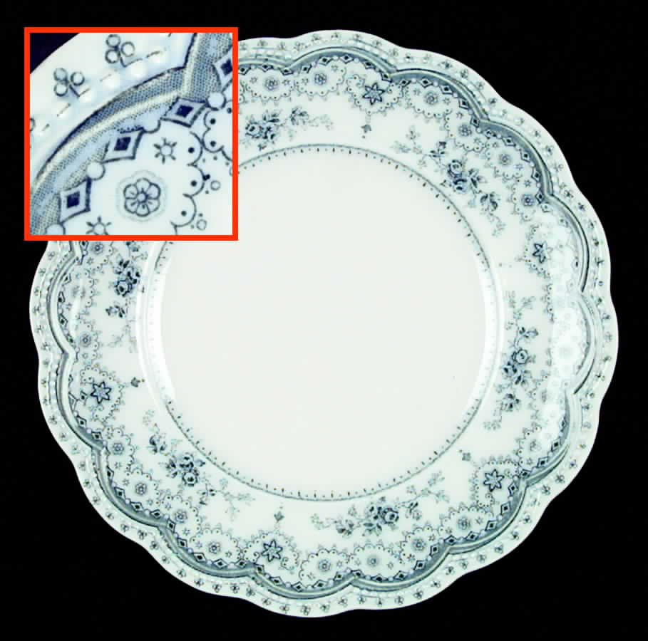 Dorothy (Blue Transfer, No Trim) Luncheon Plate by Johnson Brothers-1