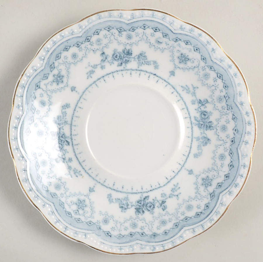 Dorothy (Blue Transfer, Gold Trim) Saucer by Johnson Brothers-1