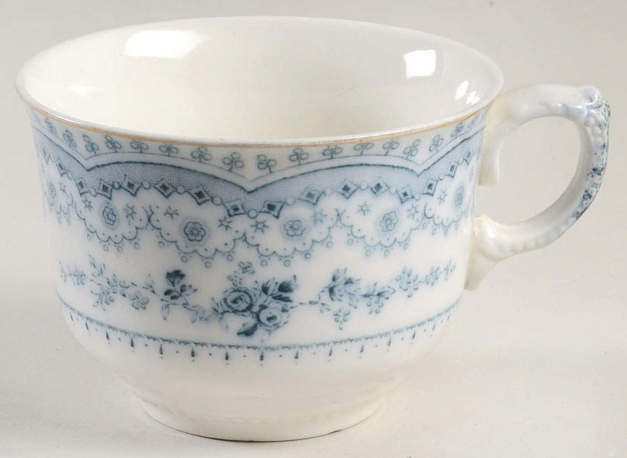 Dorothy (Blue Transfer, Gold Trim) Flat Cup by Johnson Brothers-1