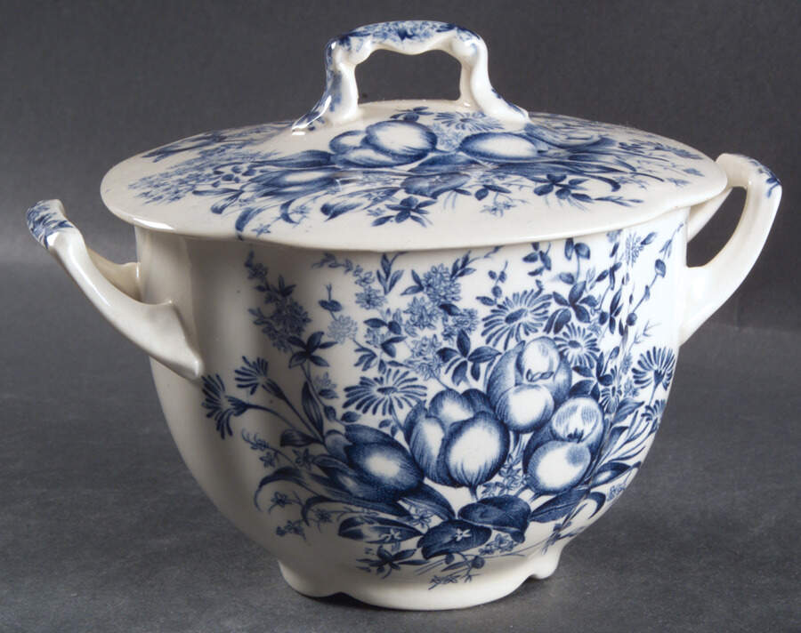Dover Blue Sugar Bowl & Lid by Johnson Brothers-1