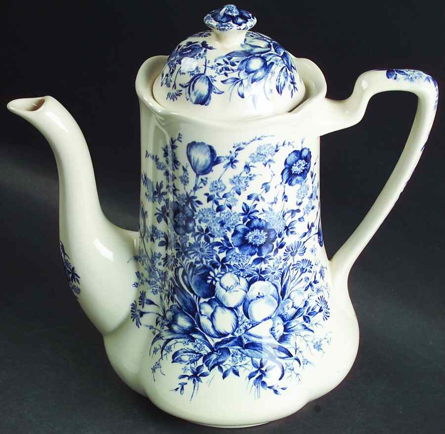 Dover Blue Coffee Pot & Lid by Johnson Brothers-1