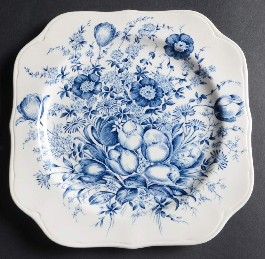 Dover Blue Square Salad Plate by Johnson Brothers-1