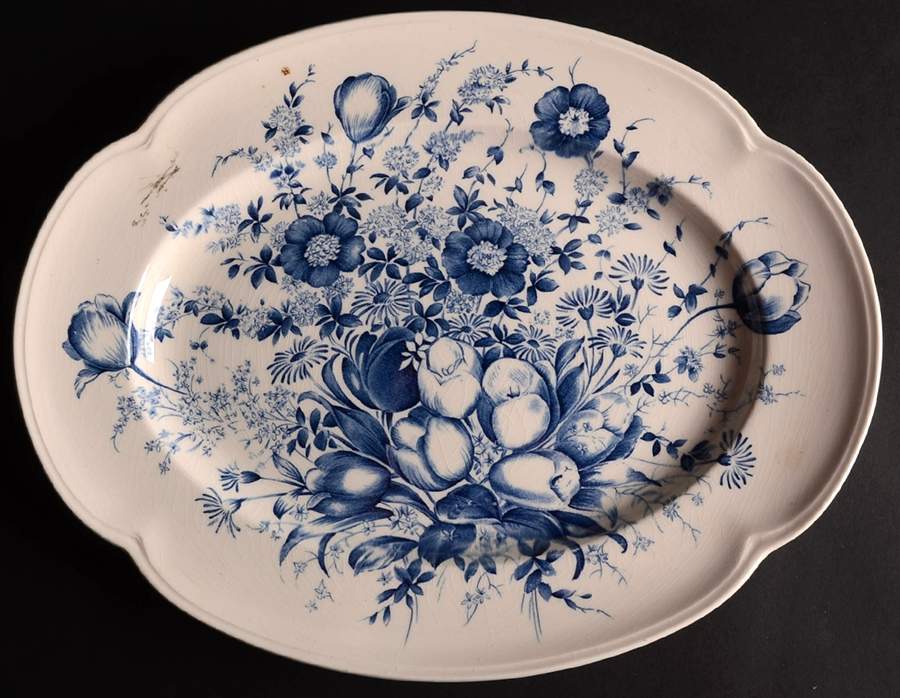 Dover Blue 14" Oval Serving Platter by Johnson Brothers-1
