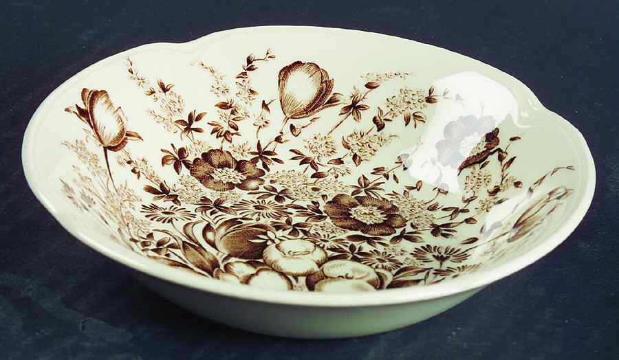 Dover Brown Fruit/Dessert (Sauce) Bowl by Johnson Brothers-1