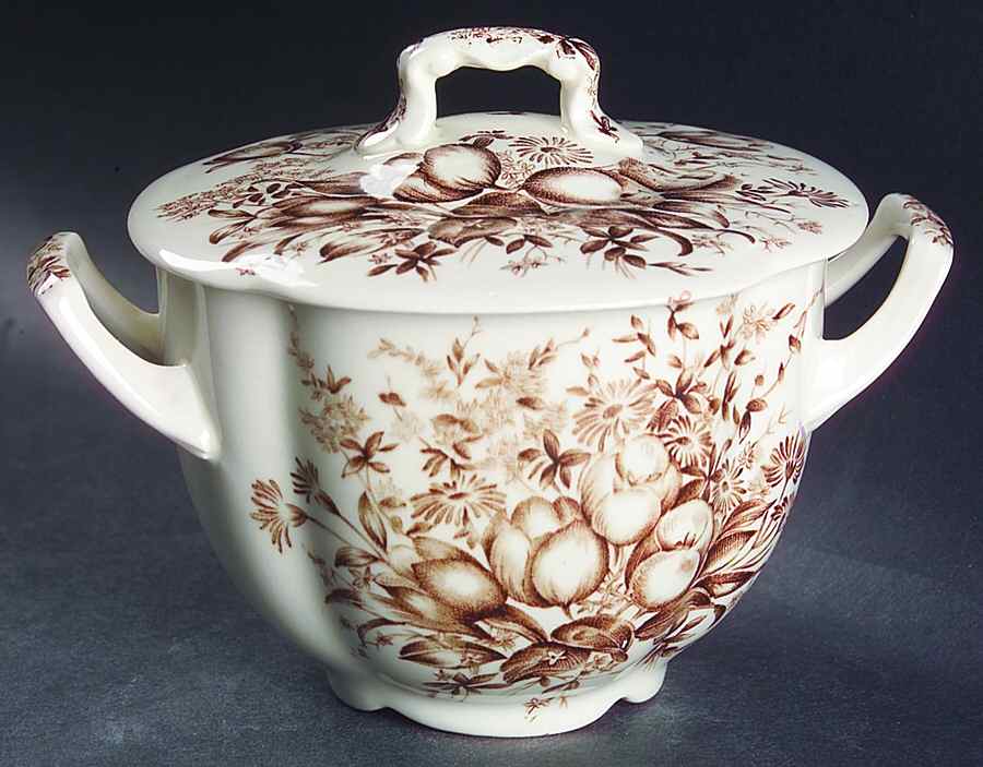 Dover Brown Sugar Bowl & Lid by Johnson Brothers-1
