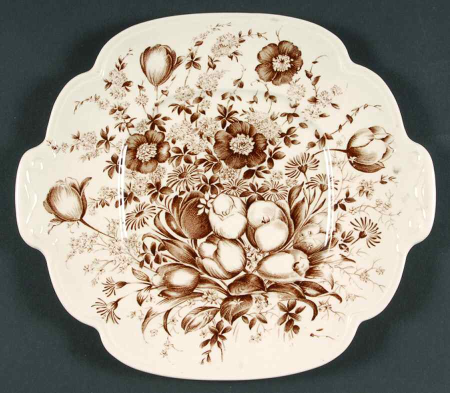 Dover Brown Handled Cake Plate by Johnson Brothers-1
