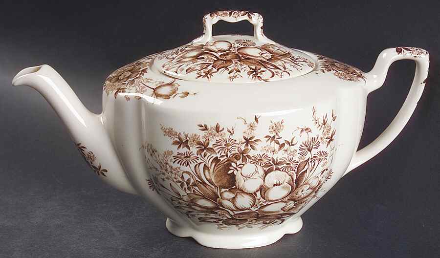 Dover Brown Teapot & Lid by Johnson Brothers-1