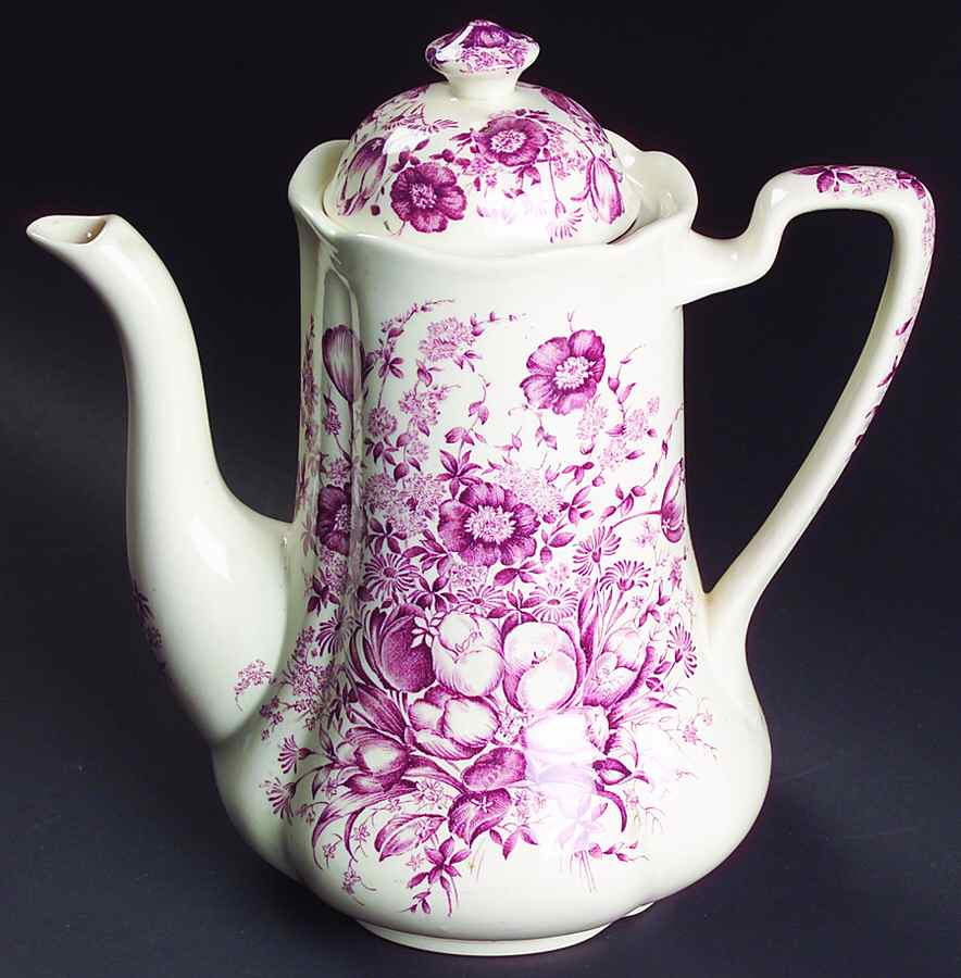 Dover Mulberry Coffee Pot & Lid by Johnson Brothers-1