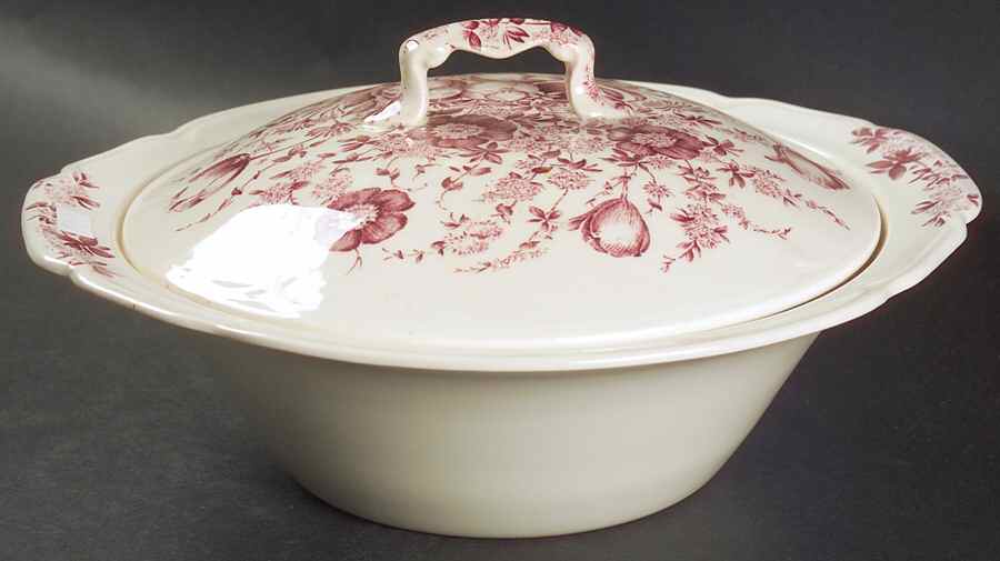 Dover Mulberry Round Covered Vegetable by Johnson Brothers-1