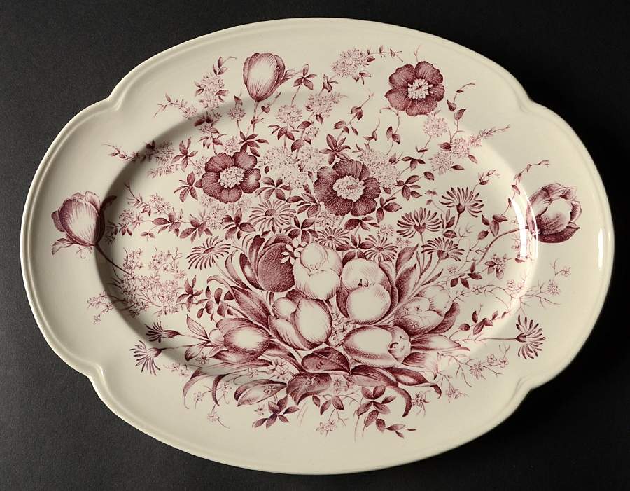 Dover Mulberry 12" Oval Serving Platter by Johnson Brothers-1
