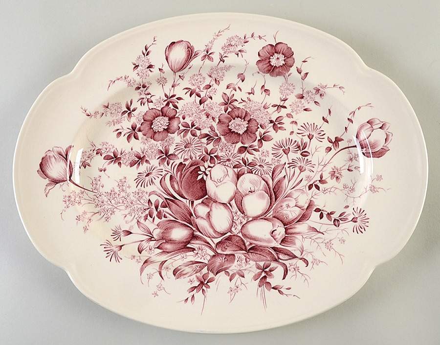 Dover Mulberry 14" Oval Serving Platter by Johnson Brothers-1