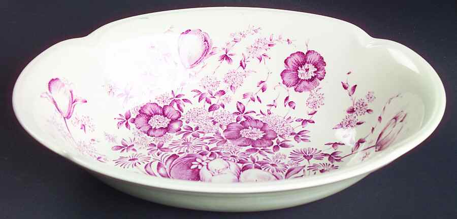 Dover Red 9" Oval Vegetable Bowl by Johnson Brothers-1