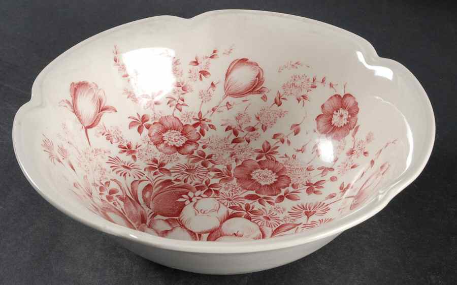 Dover Red 8" Round Vegetable Bowl by Johnson Brothers-1