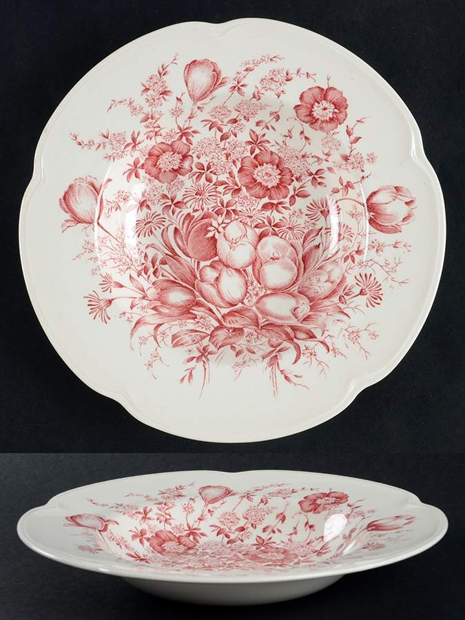Dover Red Rim Soup Bowl by Johnson Brothers-1