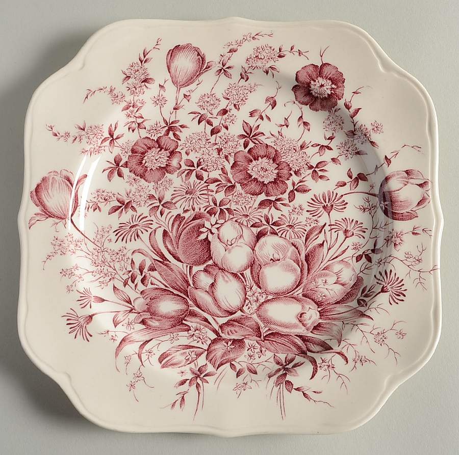 Dover Red Square Salad Plate by Johnson Brothers-1
