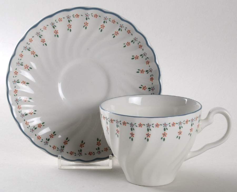 Dreamland Flat Cup & Saucer Set by Johnson Brothers-1