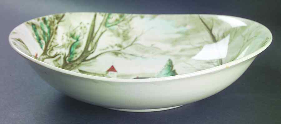 Dream Town Green Multicolor 9" Round Vegetable Bowl by Johnson Brothers-1