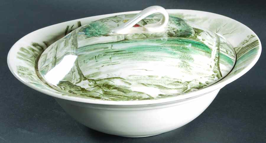 Dream Town Green Multicolor Round Covered Vegetable by Johnson Brothers-1