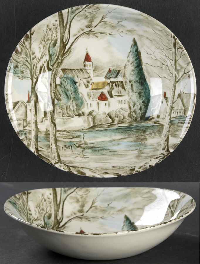 Dream Town Green Multicolor Fruit/Dessert (Sauce) Bowl by Johnson Brothers-1