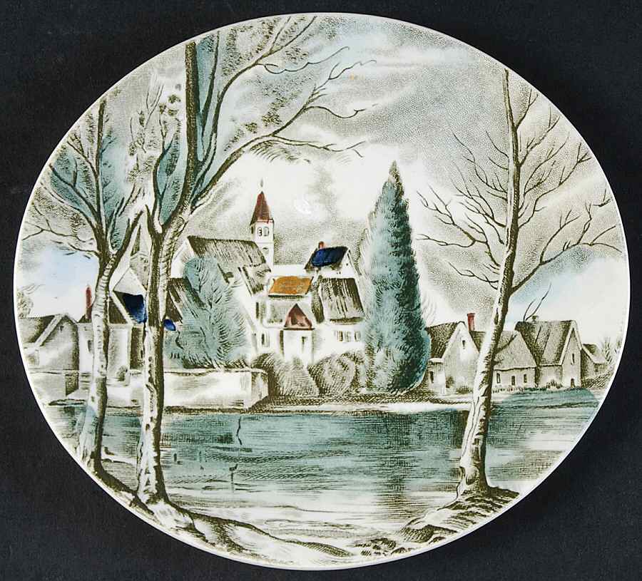 Dream Town Green Multicolor Bread & Butter Plate by Johnson Brothers-1