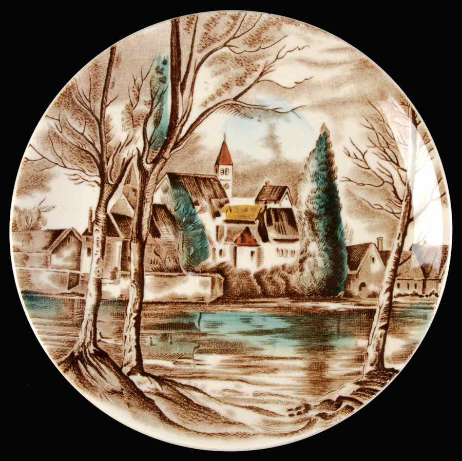 Dream Town Brown Multicolor Bread & Butter Plate by Johnson Brothers-1