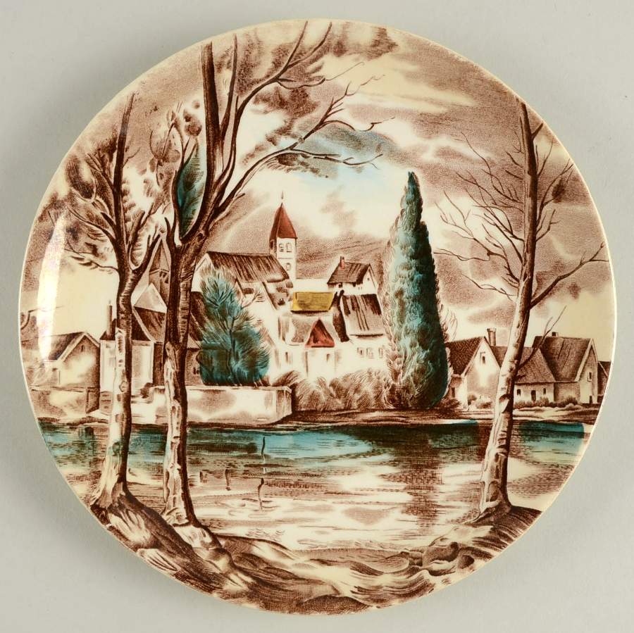 Dream Town Brown Multicolor Salad Plate by Johnson Brothers-1