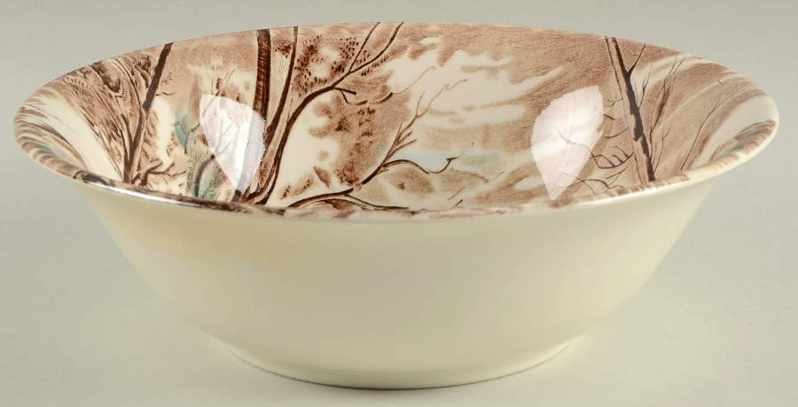 Dream Town Brown Multicolor 8" Round Vegetable Bowl by Johnson Brothers-1