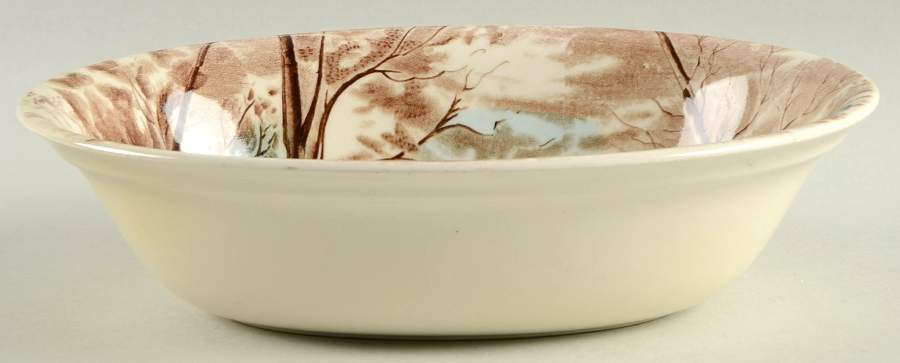 Dream Town Brown Multicolor 9" Oval Vegetable Bowl by Johnson Brothers-1