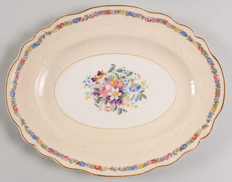 Dubarry 11" Oval Serving Platter by Johnson Brothers-1