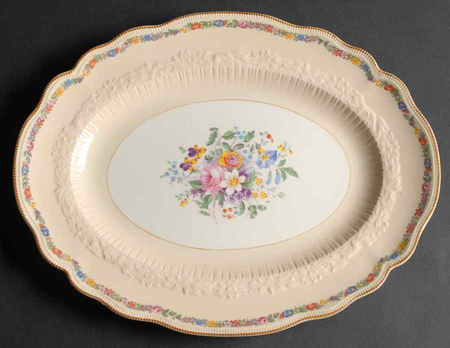 Dubarry 14" Oval Serving Platter by Johnson Brothers-1