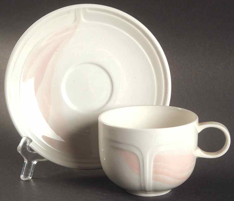 Early Dawn Flat Cup & Saucer Set by Johnson Brothers-1