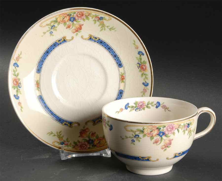Eastbourne (Pareek) Flat Cup & Saucer Set by Johnson Brothers-1