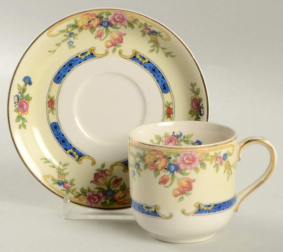 Eastbourne (Pareek) Flat Demitasse Cup & Saucer Set by Johnson Brothers-1