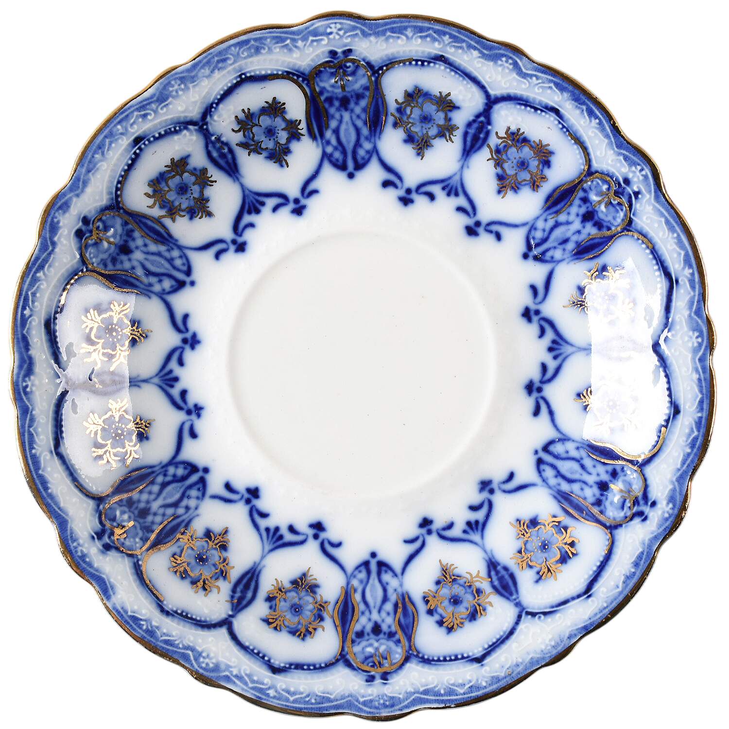 Eclipse (Flow Blue) Saucer by Johnson Brothers-1