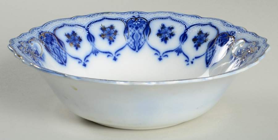 Eclipse (Flow Blue) 8" Round Vegetable Bowl by Johnson Brothers-1