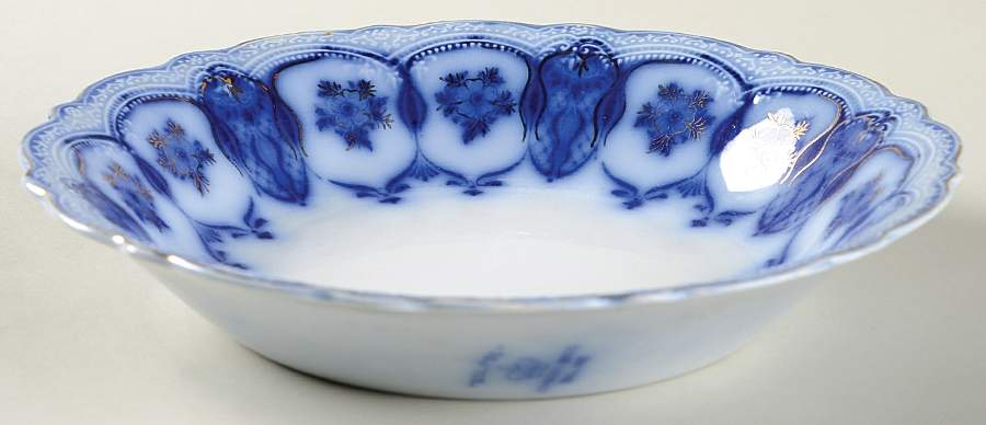 Eclipse (Flow Blue) Coupe Soup Bowl by Johnson Brothers-1