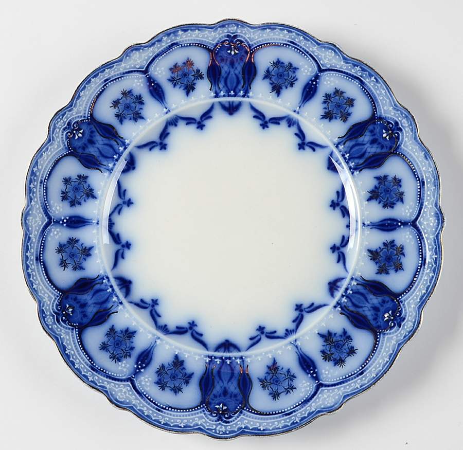 Eclipse (Flow Blue) Luncheon Plate by Johnson Brothers-1