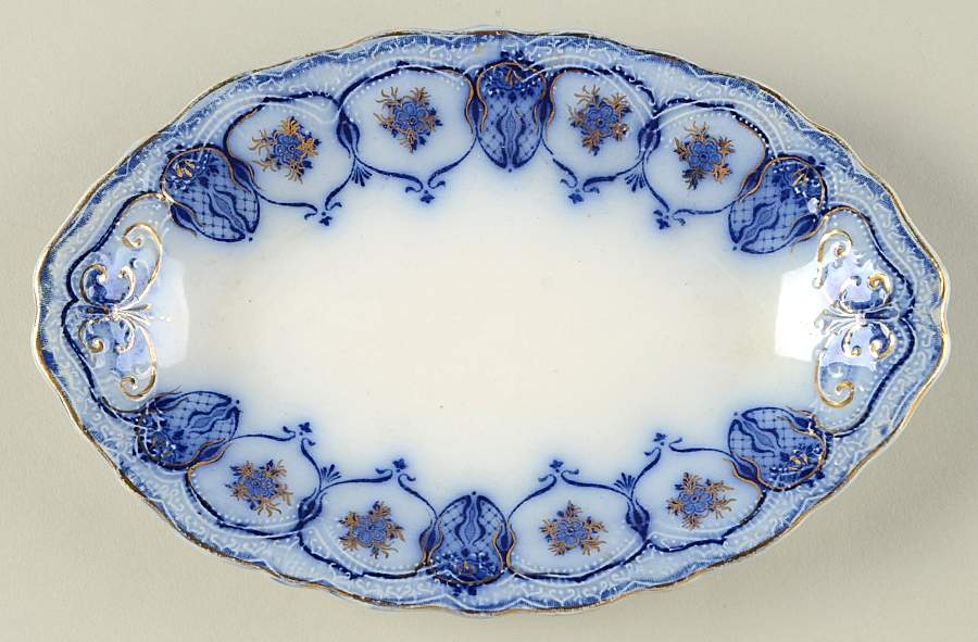 Eclipse (Flow Blue) Underplate for Gravy Boat by Johnson Brothers-1