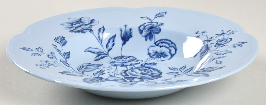Elizabeth Blue (Blue Background) Rim Soup Bowl by Johnson Brothers-1
