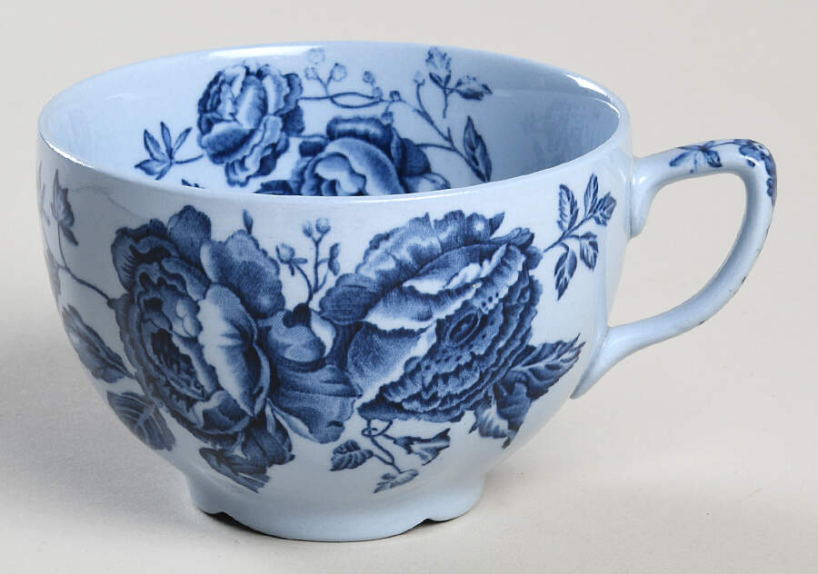 Elizabeth Blue (Blue Background) Flat Cup by Johnson Brothers-1